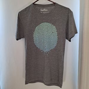 Threadless geometric shattered crystal sphere graphic tee M